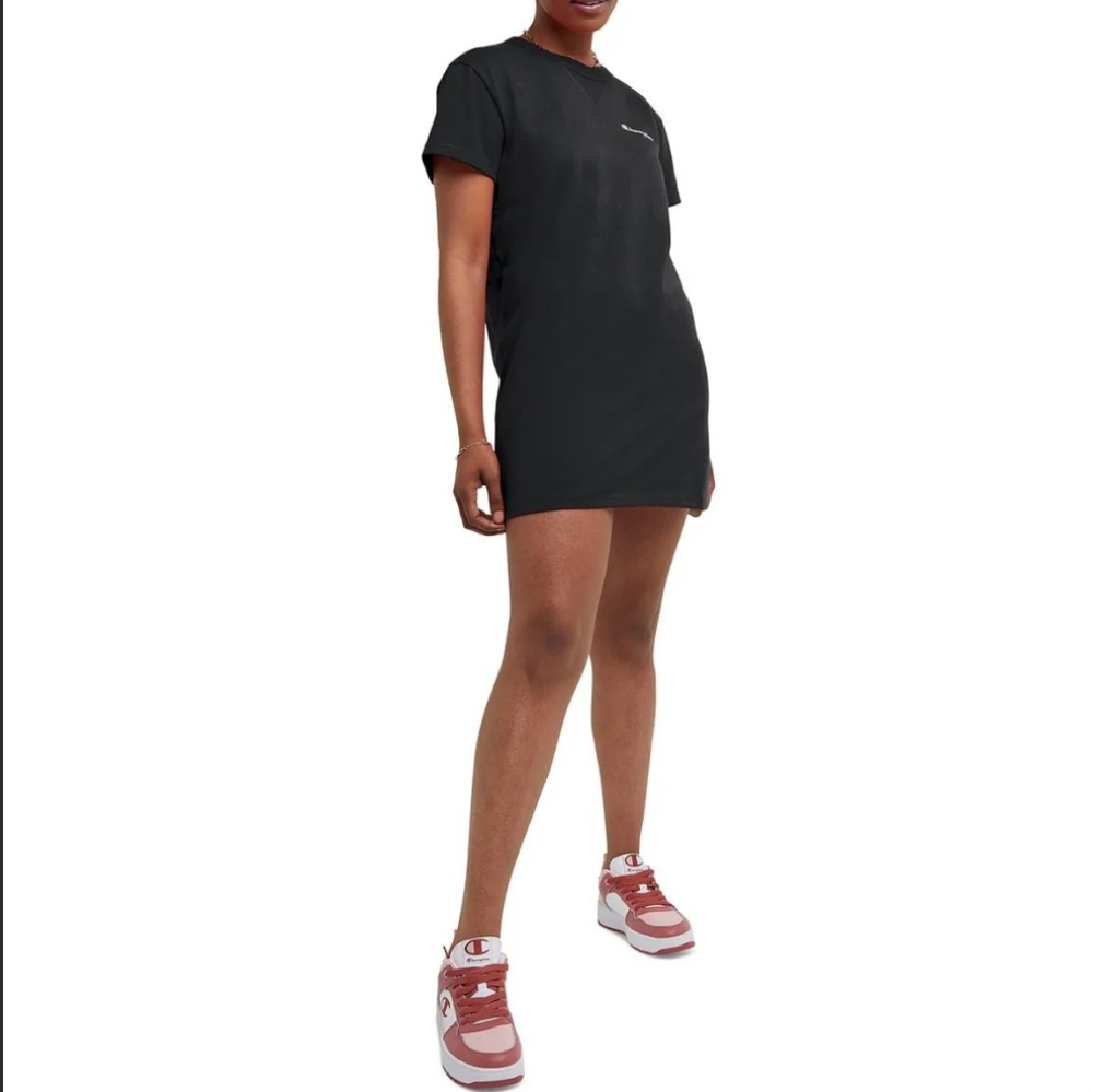 NWT Champion XS Black Mini T-Shirt Dress Cute Active Athleisure Bs-3113